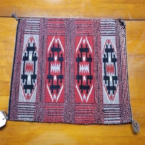 Rosebell Nez, Two Face, Double Weave, Navajo Handwoven Rug, 19” x 17” - Picture 1 of 12