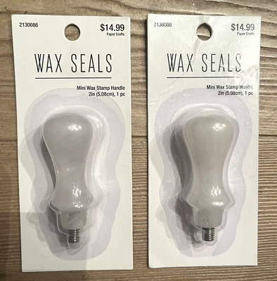 Sellos de cera Mini mango de sello de cera 2" hobby lobby papel manualidades conjunto de 2 - Nuevo en paquete Foto 1 de 2