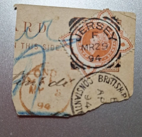 QV GB British Post Offices Abroad On Piece. 1894. Ref AU7 Cover