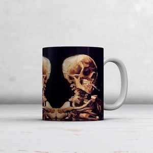 Vincent van Gogh: Skull with Burning Cigarette. Fine Art Mug/Cup. Ideal Gift - Picture 1 of 2