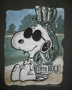Peanuts SNOOPY "19th HOLE - GOLF" (LG) T-Shirt - Picture 1 of 2