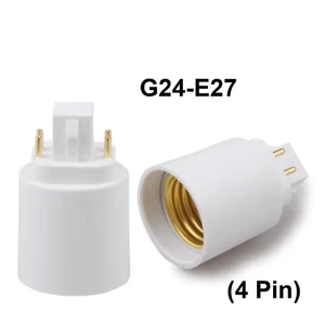 G24 4 Pin 58.5mm To E27 Screw LED Light Bulb Lamp Adapter Converter Holder Lot - Picture 1 of 10