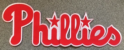 1992-2018 PHILADELPHIA PHILLIES MLB BASEBALL VINTAGE 2 PIECE SCRIPT PATCH SET - Image 1 of 4