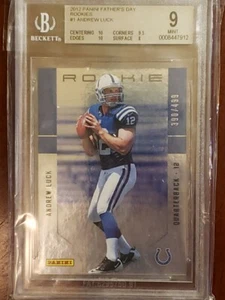 2012 Panini Father's Day Andrew Luck RC /499 BGS 9 MINT COLTS RARE HAS 2 10 SUBS - Picture 1 of 3