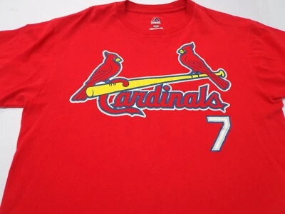 Camiseta de los Cardenales de San Luis Matt Holliday Majestuosa Roja Manga Corta Mediana Foto 1 de 4