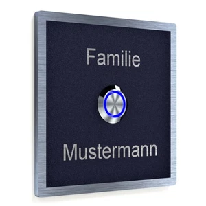 Klingel Haustürklingel Edelstahl Anthrazit Klingelschild LED Gravur 100 X 100mm. - Bild 1 von 40
