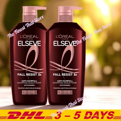 L'Oreal Paris Elseve Shampoo Fall Resist 3X Anti-Hair Fall 400ml bundle of 2 - Image 1 of 2