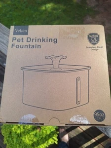 Veken Pet Fountain 95 oz 2.8 L Automatic Cat And Dog Drinking Fountain NIB - Picture 1 of 5
