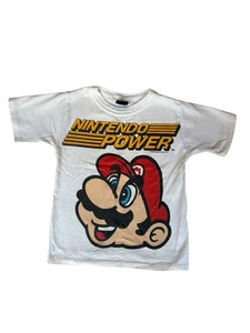 VINTAGE 1988 Very Rare NINTENDO SUPER MARIO BROS Nintendo Power Shirt White SZ 8 - Bild 1 von 7