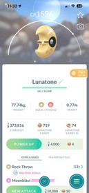 Lunatone Shiny Pokemon, PoGo Tr6de *Read Description* Fast and Secure