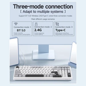 AULA F99 Mechanical Keyboard Wireless Gasket Mount Keyboard With Tri-Mode CEL - Picture 1 of 12