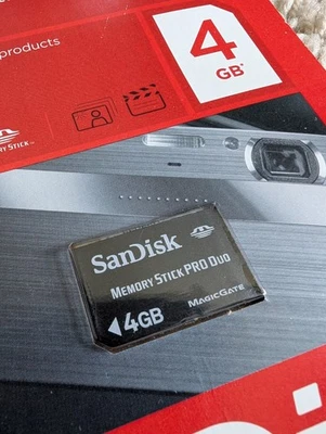 Nuevo SanDisk Memory Stick PRO Duo 4 GB Magic Gate hecho para productos Sony Foto 1 de 3