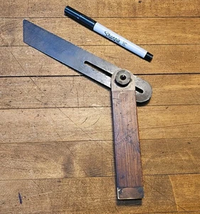 RAR Antik S.A. JONES Palisander Messing Schiebe T-Fase Messgerät HARTFORD CT ☆ 1830er - Bild 1 von 4