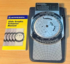 Jeppesen CSG-9 Metal Slide Graphic Flight Computer w/ Manual & Case E-6B Type - Picture 1 of 6