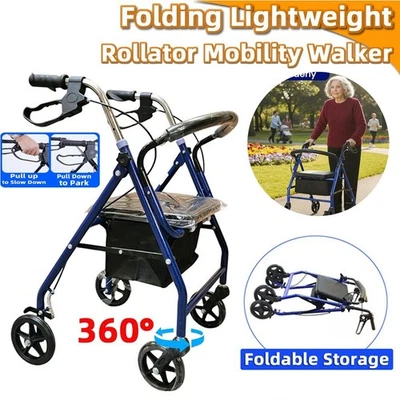 MARKENLOS Höhenverstellbar Rollator klappbar Leichtgewichtsrollator Laufhilfe Gehhilfe DHL