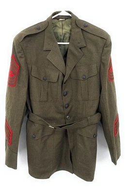 Vintage US Marines Corps Uniform Jacket USMC Military Master Sergeant - Image 1 of 4