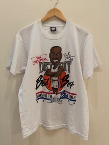 Vintage 1989 Rick Mahorn Original Detroit Pistons Bad Boy Shirt Screen Stars L - Picture 1 of 5