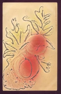 Heavily Embossed PUMPKINS Glitter Vintage Postcard - Bild 1 von 1