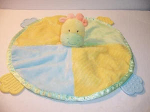 SECURITY BLANKET /TEETHER - Carter's Giraffe  Yellow/ Green /Blue Lovie - EX.  - Picture 1 of 4