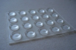Lot de 20 butées adhésives diam 12,7 mm transparent - pour porte cuisine - Bild 1 von 2