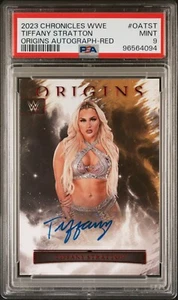 2023 Panini Chronicles WWE Origins Red Tiffany Stratton Auto SP PSA 9 POP 3 - Bild 1 von 4