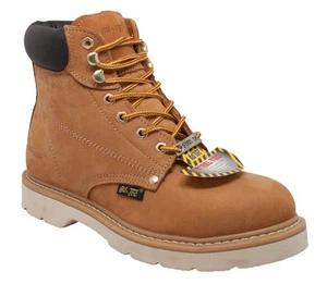 NUEVO Para hombres AdTec Bota de Cuero de Seguridad en el Trabajo PUNTA DE ACERO Bota con Cordones Marrón Libre de Barro - Imagen 1 de 12