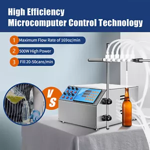 Máquina de llenado de líquidos con bomba digital eléctrica de 6 cabezales para llenado de aceite de agua de perfume - Imagen 1 de 22
