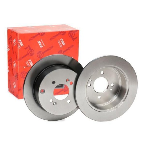 TRW Rear Brake Disc Rotors 262mm DF4803S fits Hyundai i20 PB, PBT 1.4 1 ...