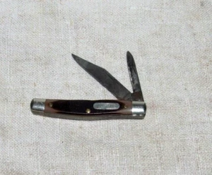 Vintage SCHRADE NY USA Old Timer 338T Dual Blade (2 Blades) Pocket Knife VGC - Picture 1 of 1