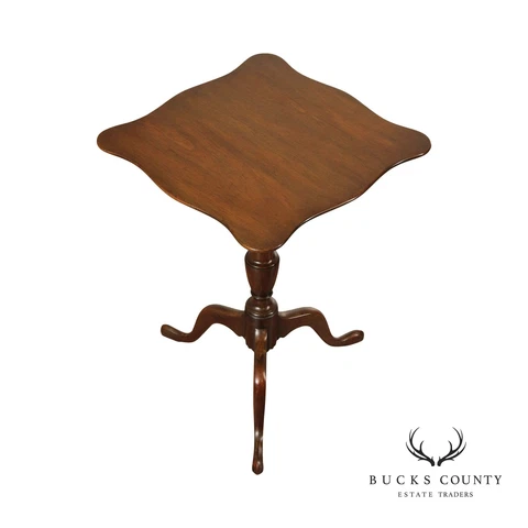 Kittinger Colonial Williamsburg Mahogany Tilt-Top Tea Table Cover