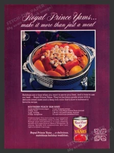 Royal Prince Fancy Yams Southern Peach Yam Bake Recipe 1970s Print Ad 1979 - Picture 1 of 1
