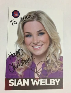Sian Welby Channel 5 Weather Girl Autograph Signed Photo - Picture 1 of 2