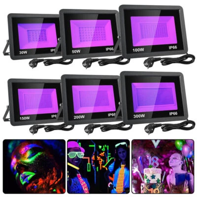 30-300 Watt UV LED Strahler Schwarzlicht UV-Strahler Bühnenlicht Party Floorspot - Bild 1 von 4
