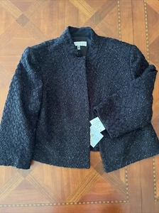 Neu mit Etikett Kasper Damen Jacke kurz geschnitten 14 zierliche Pailletten 3/4-Ärmel glitzernd Cocktail - Bild 1 von 6
