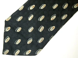 Corbata de Colección Robert Talbott Para Hombres Negra Marrón Gris Geométrica Seda 60" Carrera - Imagen 1 de 3