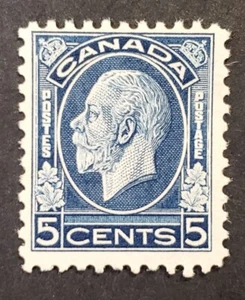 Stamps Canada Mint: #199 5c dk. blue Geo. V Medallion Issue Fine MH - Picture 1 of 1