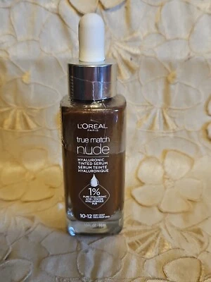 L'Oreal-True Match-Nude-Hyalauronic-Tinted Serum-10-12 VERY DEEP-1 OZ.-SEALED! - Image 1 of 4