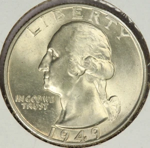 1949 Washington Silver Quarter 25C - Picture 1 of 2