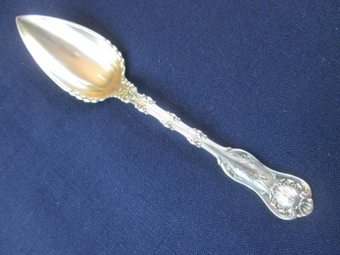 FRUIT ORANGE SPOON! Vintage WHITING STERLING 925 silver: IMPERIAL QUEEN: lovely Cover