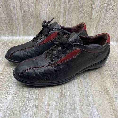 TOD’S TODS Oxford Scarpe da Guida Nero Rosso Pelle Sneakers stringate Donna 37 US 7