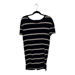 BDG Dress cover up Small Short Sleeve Striped side slit Linen Blend Summer Dress - Picture 1 of 9