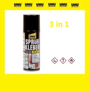 1 Dose Sprühkleber 3 in 1 leicht gelblich 200 ml Spraydose UHU - Bild 1 von 1