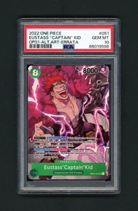 One Piece Romance Dawn OP01-051 Eustass "Captain" Kid Alt Art PSA 10 - Picture 1 of 2