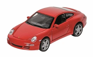 Modelo de coche 1:37 Porsche 911 (997) Carrera S aprox. 12 cm rojo de WELLY mercancía nueva - Imagen 1 de 1