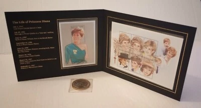 Princess Diana 1961-1997 Stamp & Coin Vintage British Royalty People's Princess  - Image 1 of 4