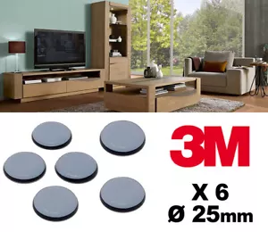 6 25mm Teflon Sliding Skates for Moving Furniture Protection Sliding 3M - Picture 1 of 1