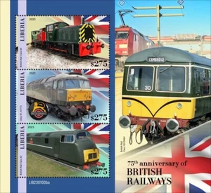 British Railways Trains MNH Stamps 2023 Liberia M/S - Picture 1 of 1
