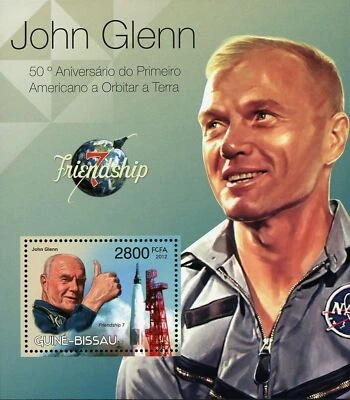 John Glenn Stamp Friendship 7 Rocket Spaceship Space S/S MNH #5886 / Bl.1039 Foto 1 de 4