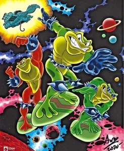 BATTLETOADS Bam Box Gamer Art Exclusive 8x10 print SIGNED by Aaron Hazouri - Picture 1 of 2