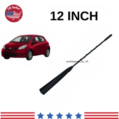 Mástil de antena de repuesto negro corto de 12" AM/FM para Toyota Yaris 2007-2018 Foto 1 de 3